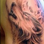 photo tattoo howling wolf 18.02.2019 №028 - wolf tattoo idea howling at moon - tattoovalue.net