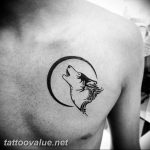 photo tattoo howling wolf 18.02.2019 №029 - wolf tattoo idea howling at moon - tattoovalue.net