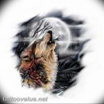 photo tattoo howling wolf 18.02.2019 №045 - wolf tattoo idea howling at moon - tattoovalue.net