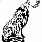 photo tattoo howling wolf 18.02.2019 №075 - wolf tattoo idea howling at moon - tattoovalue.net