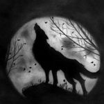 photo tattoo howling wolf 18.02.2019 №077 - wolf tattoo idea howling at moon - tattoovalue.net