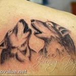 photo tattoo howling wolf 18.02.2019 №079 - wolf tattoo idea howling at moon - tattoovalue.net
