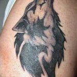 photo tattoo howling wolf 18.02.2019 №088 - wolf tattoo idea howling at moon - tattoovalue.net