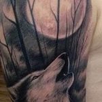 photo tattoo howling wolf 18.02.2019 №100 - wolf tattoo idea howling at moon - tattoovalue.net
