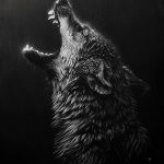 photo tattoo howling wolf 18.02.2019 №110 - wolf tattoo idea howling at moon - tattoovalue.net