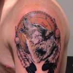 photo tattoo howling wolf 18.02.2019 №119 - wolf tattoo idea howling at moon - tattoovalue.net