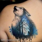 photo tattoo howling wolf 18.02.2019 №130 - wolf tattoo idea howling at moon - tattoovalue.net