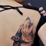 photo tattoo howling wolf 18.02.2019 №131 - wolf tattoo idea howling at moon - tattoovalue.net