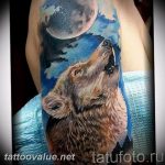 photo tattoo howling wolf 18.02.2019 №140 - wolf tattoo idea howling at moon - tattoovalue.net
