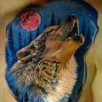 photo tattoo howling wolf 18.02.2019 №151 - wolf tattoo idea howling at moon - tattoovalue.net