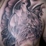 photo tattoo howling wolf 18.02.2019 №152 - wolf tattoo idea howling at moon - tattoovalue.net