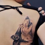 photo tattoo howling wolf 18.02.2019 №182 - wolf tattoo idea howling at moon - tattoovalue.net