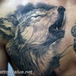 photo tattoo howling wolf 18.02.2019 №185 - wolf tattoo idea howling at moon - tattoovalue.net