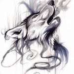 photo tattoo howling wolf 18.02.2019 №187 - wolf tattoo idea howling at moon - tattoovalue.net