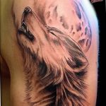 photo tattoo howling wolf 18.02.2019 №195 - wolf tattoo idea howling at moon - tattoovalue.net