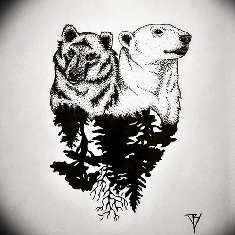 photo tattoo polar bear 05.02.2019 № 152 - polar bear tattoo idea - tattoov...