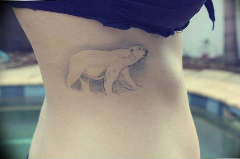 Polar bear tattoo by  Skin Machine Tattoo Studio  Facebook