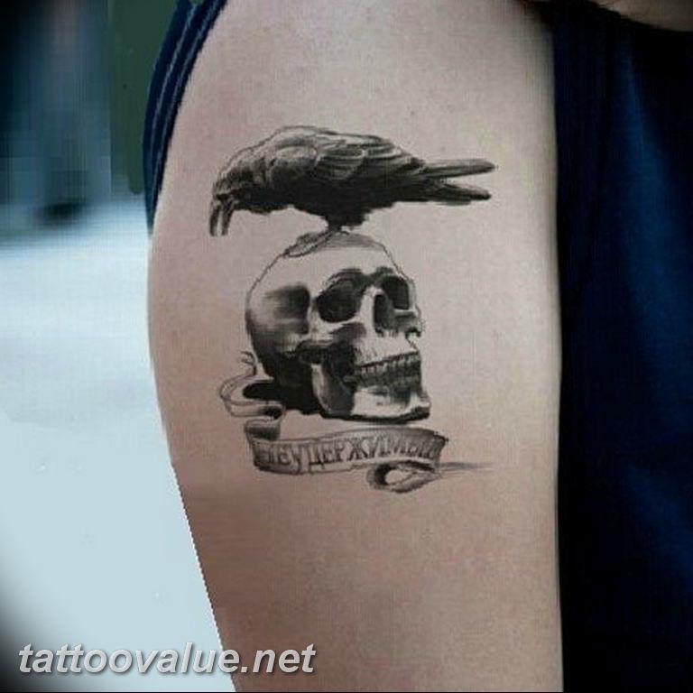 The Meaning of the Tattoo “The Raven on the Skull” history, photos