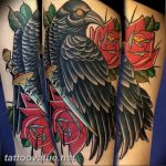photo tattoo raven on the skull 18.02.2019 №033 - tattoo with skull and raven - tattoovalue.net