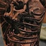 photo tattoo raven on the skull 18.02.2019 №116 - tattoo with skull and raven - tattoovalue.net