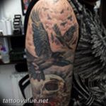 photo tattoo raven on the skull 18.02.2019 №123 - tattoo with skull and raven - tattoovalue.net