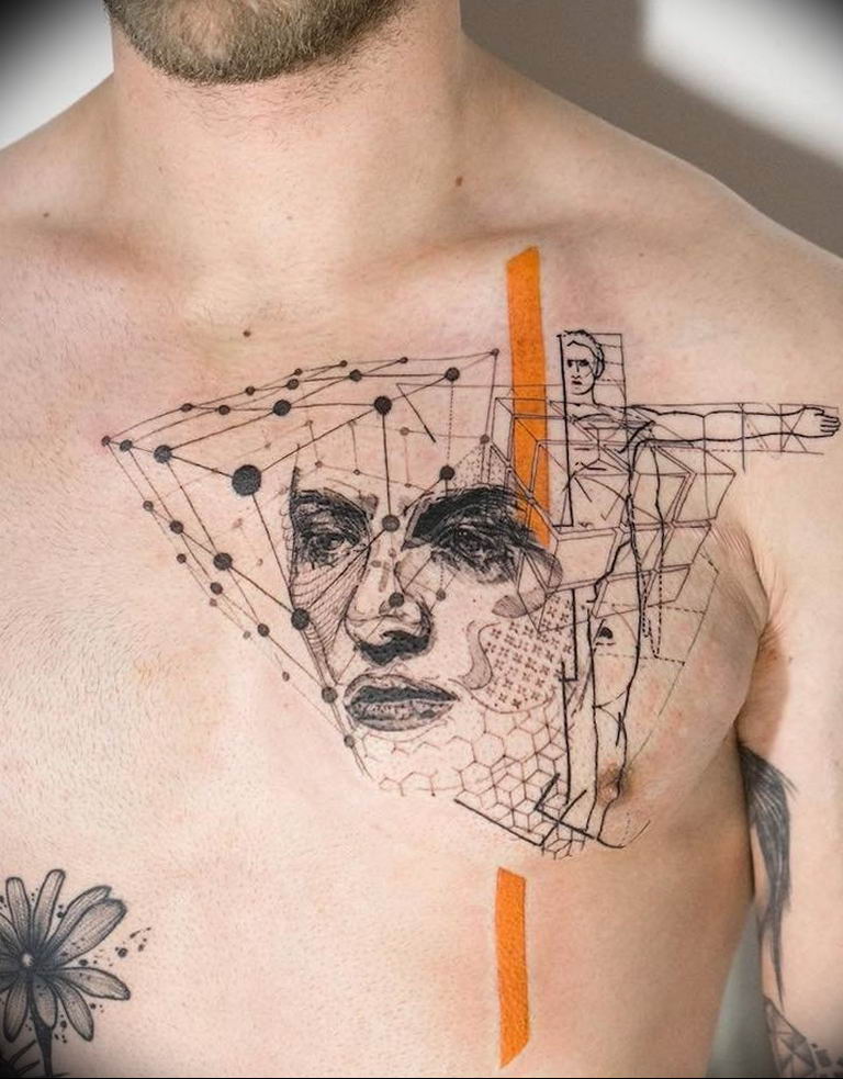 Vitruvian Man  Da Vinci Tattoo  Tattoo for a week