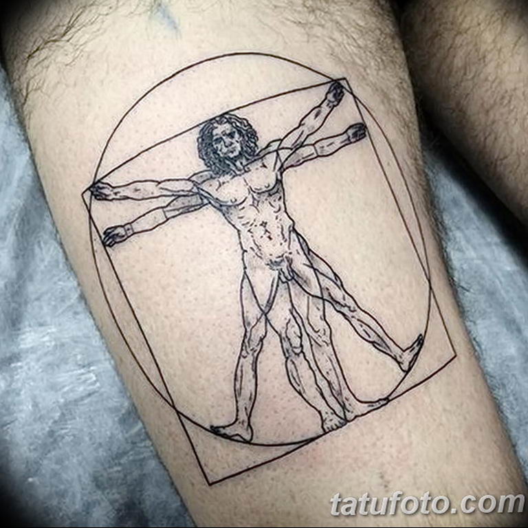 The Meaning of the Vitruvian Man Tattoo: history, photo examples, sketches