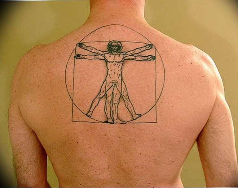 of the Vitruvian Man Tattoo. photo tattoo vitruvian man 22.02.2019 № 182 .....