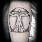 photo tattoo vitruvian man 22.02.2019 №005 - idea for drawing Vitruvian man - tattoovalue.net