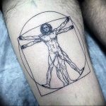 photo tattoo vitruvian man 22.02.2019 №008 - idea for drawing Vitruvian man - tattoovalue.net