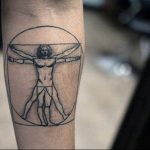 photo tattoo vitruvian man 22.02.2019 №009 - idea for drawing Vitruvian man - tattoovalue.net