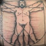 photo tattoo vitruvian man 22.02.2019 №013 - idea for drawing Vitruvian man - tattoovalue.net