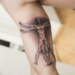 photo tattoo vitruvian man 22.02.2019 №018 - idea for drawing Vitruvian man - tattoovalue.net