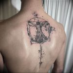photo tattoo vitruvian man 22.02.2019 №024 - idea for drawing Vitruvian man - tattoovalue.net