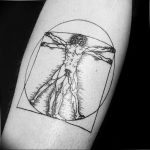 photo tattoo vitruvian man 22.02.2019 №037 - idea for drawing Vitruvian man - tattoovalue.net