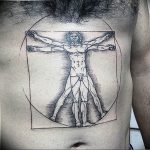 photo tattoo vitruvian man 22.02.2019 №041 - idea for drawing Vitruvian man - tattoovalue.net