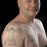 photo tattoo vitruvian man 22.02.2019 №046 - idea for drawing Vitruvian man - tattoovalue.net