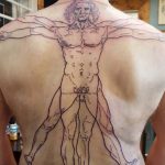 photo tattoo vitruvian man 22.02.2019 №050 - idea for drawing Vitruvian man - tattoovalue.net
