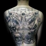 photo tattoo vitruvian man 22.02.2019 №060 - idea for drawing Vitruvian man - tattoovalue.net