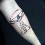 photo tattoo vitruvian man 22.02.2019 №067 - idea for drawing Vitruvian man - tattoovalue.net