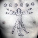 photo tattoo vitruvian man 22.02.2019 №072 - idea for drawing Vitruvian man - tattoovalue.net