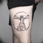 photo tattoo vitruvian man 22.02.2019 №077 - idea for drawing Vitruvian man - tattoovalue.net