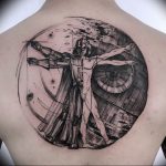 photo tattoo vitruvian man 22.02.2019 №079 - idea for drawing Vitruvian man - tattoovalue.net