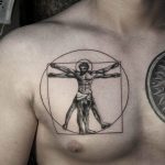 photo tattoo vitruvian man 22.02.2019 №101 - idea for drawing Vitruvian man - tattoovalue.net