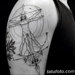 photo tattoo vitruvian man 22.02.2019 №134 - idea for drawing Vitruvian man - tattoovalue.net