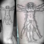 photo tattoo vitruvian man 22.02.2019 №137 - idea for drawing Vitruvian man - tattoovalue.net