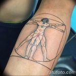 photo tattoo vitruvian man 22.02.2019 №164 - idea for drawing Vitruvian man - tattoovalue.net