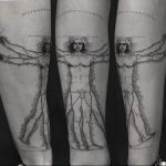 photo tattoo vitruvian man 22.02.2019 №183 - idea for drawing Vitruvian man - tattoovalue.net