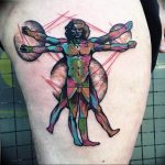 photo tattoo vitruvian man 22.02.2019 №190 - idea for drawing Vitruvian man - tattoovalue.net