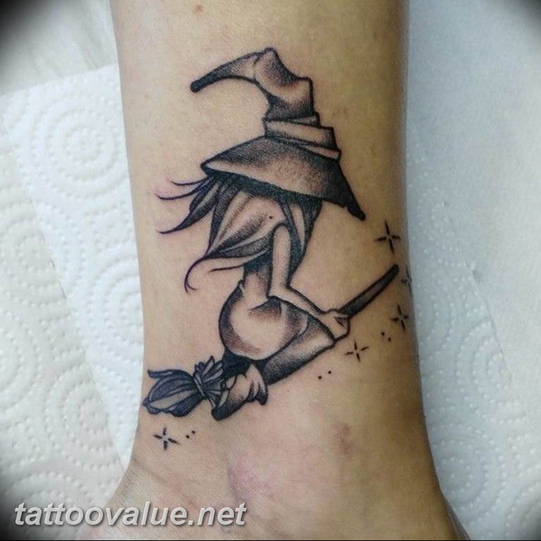 photo tattoo witch 18.02.2019 №008 - witch tattoo idea - tattoovalue.net